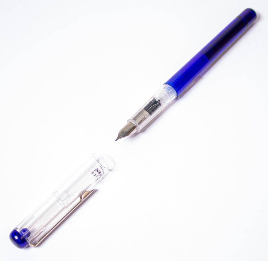 Steel Pen Fountain Pen 0.5 mm Blue (Specially Cut Nibs for Calligraphy) - 3