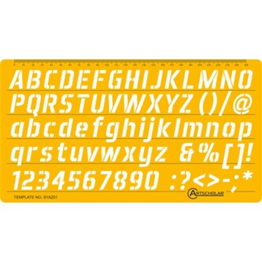 Stencil Italic Text Template - 1