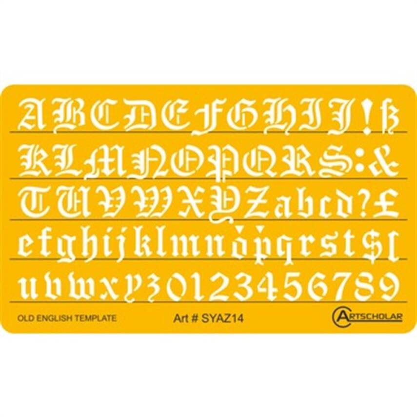 Stencil Kaligrafi Yazı Şablonu - 1