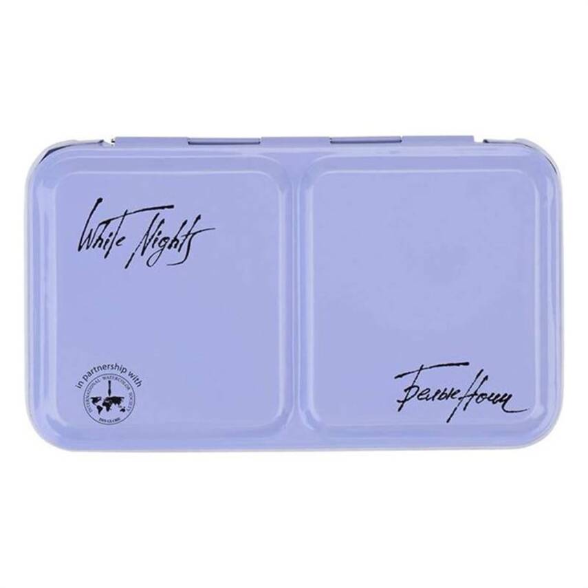 St.Petersburg Metal Empty Tin Watercolor Box 12 Pieces Light Blue N:2011301444 - 1