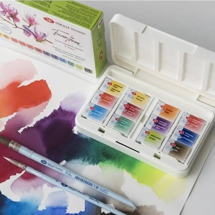 St.Petersburg White Night Botanica Watercolor Set 12 Colors - 2