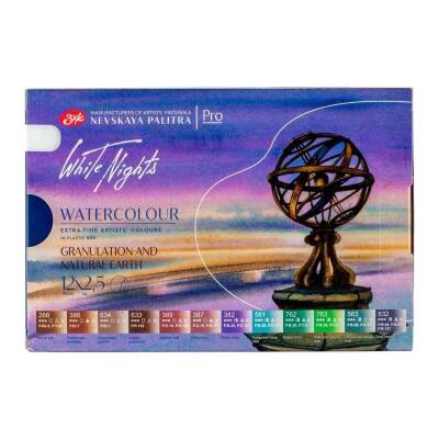 St.Petersburg White Night Extra-Fine Artists Watercolor Set 12 Colors 194222