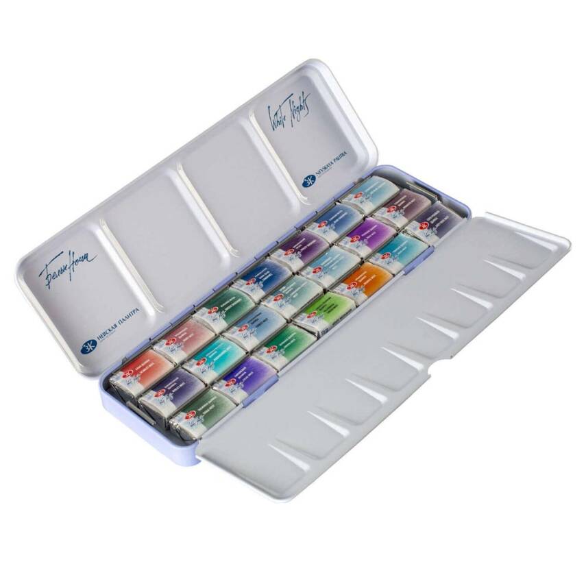 St.Petersburg White Night Granulation Extra Fine Suluboya Seti 21 Renk Metal Kutu - 2