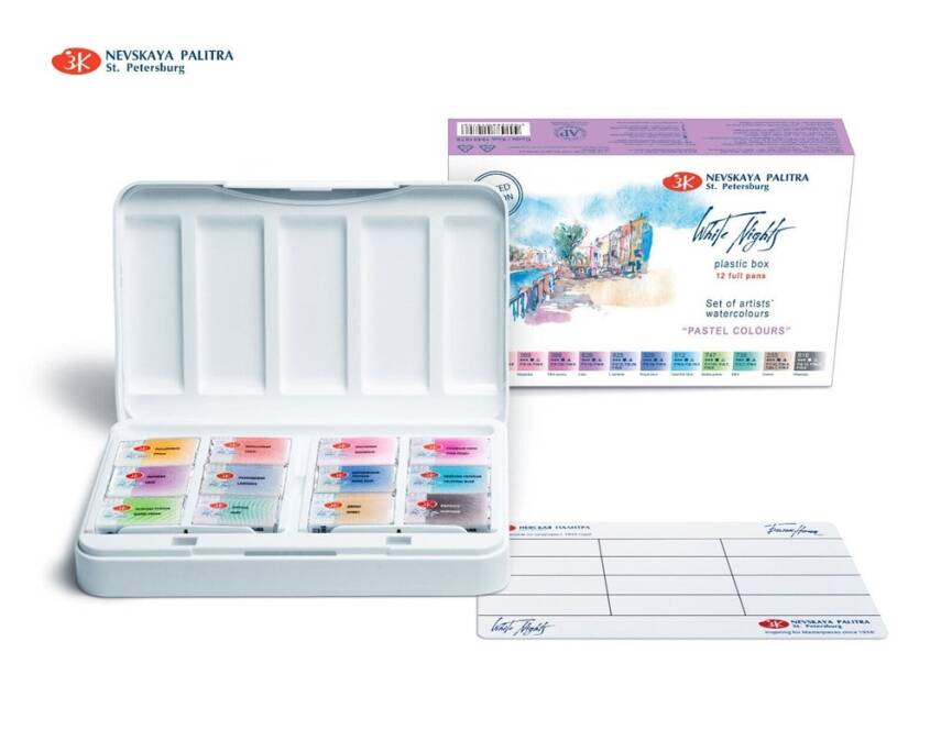 St.Petersburg White Nights Artist Watercolor Set 12 Color Pastel N:19421875 - 2