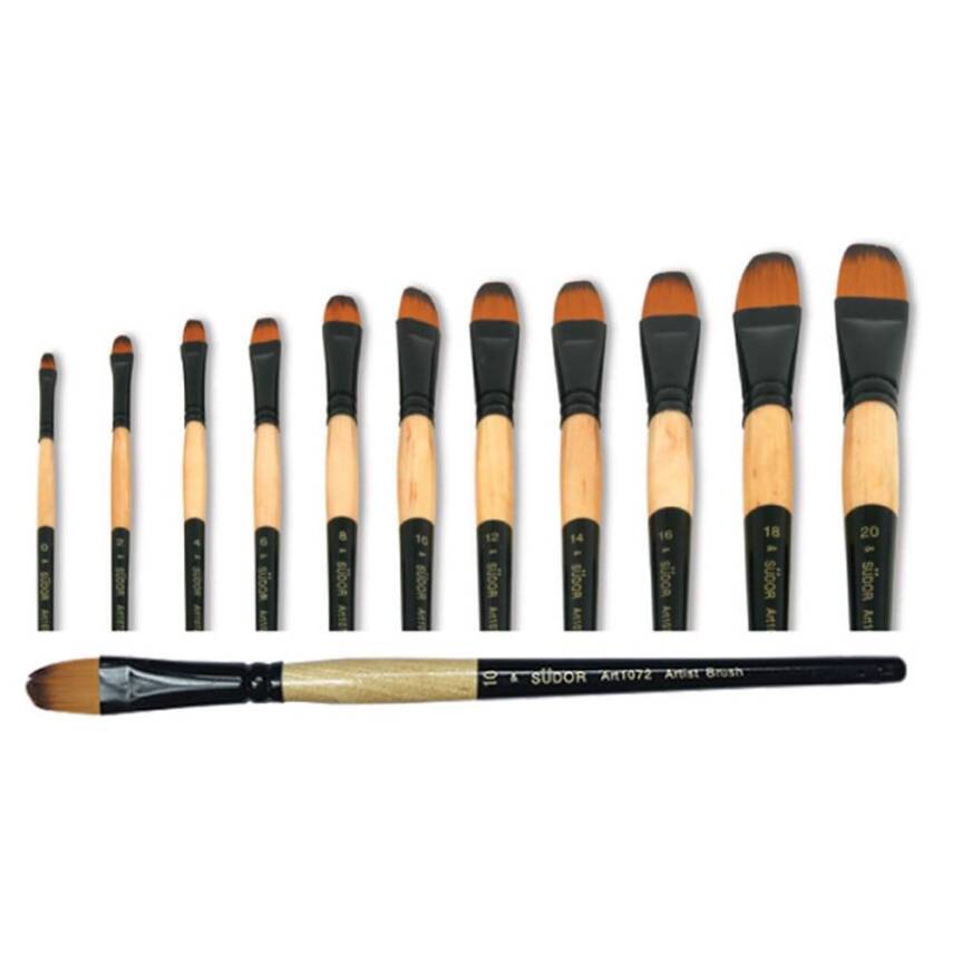 Südor 1072 Series Synthetic Filbert-Shape Brush No: 8 - 1