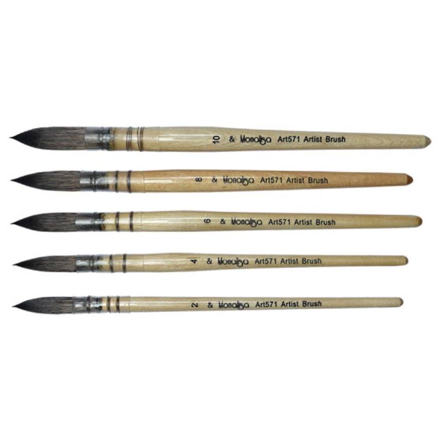 Südor 571 Seri Monalisa Telli Sulu Boya Fırçası No:8 - 1