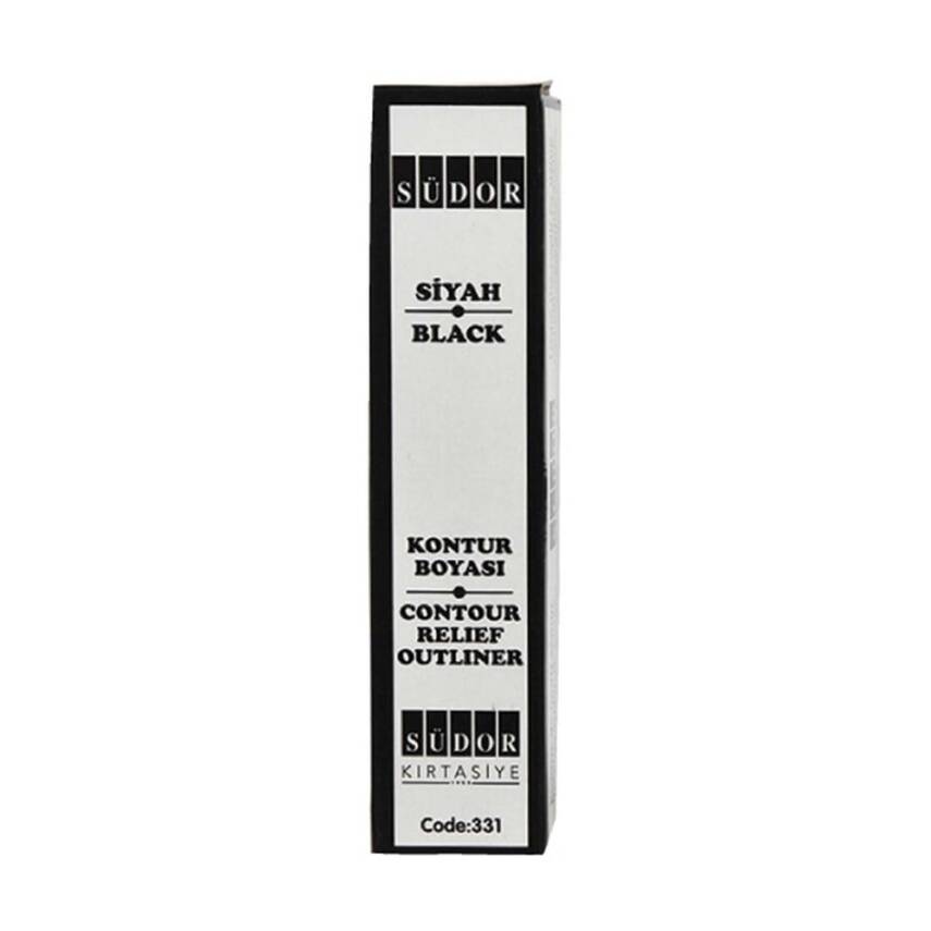 Südor Glass Contour Paint 25 ml Black - 1