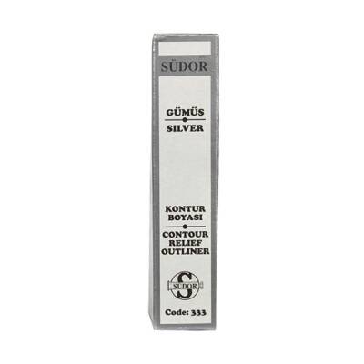 Südor Glass Contour Paint 25 ml Silver