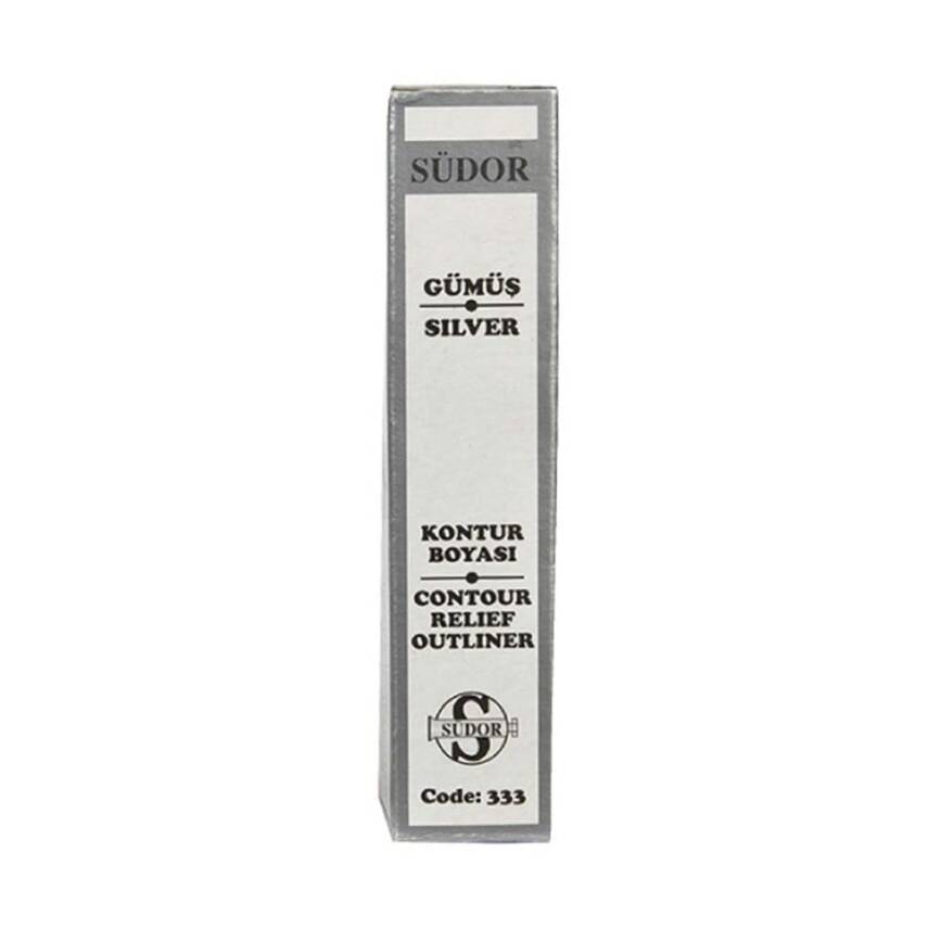 Südor Glass Contour Paint 25 ml Silver - 1