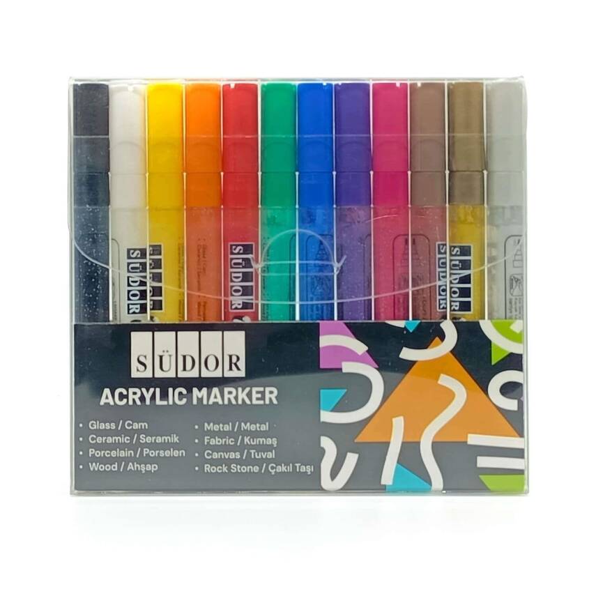 Südor Monalisa Acrylic Marker 12 Colors - 1