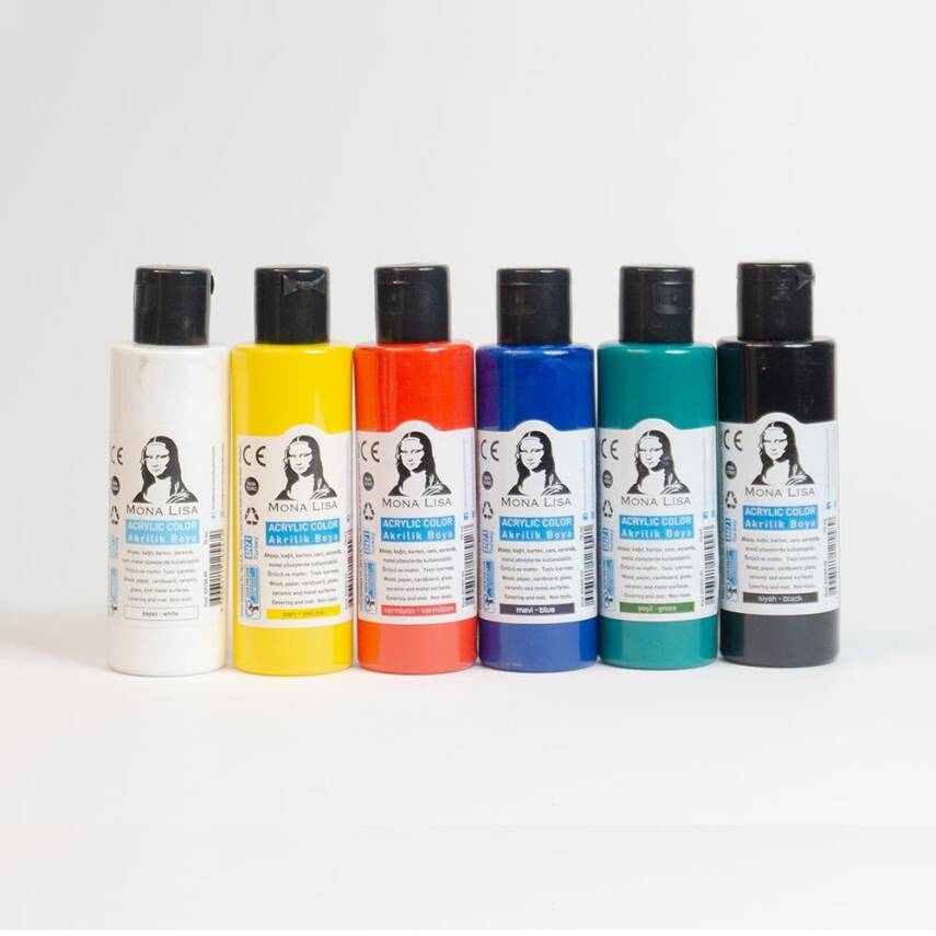Südor Monalisa Akrilik Boya 6X70ml Şişe Set - 1