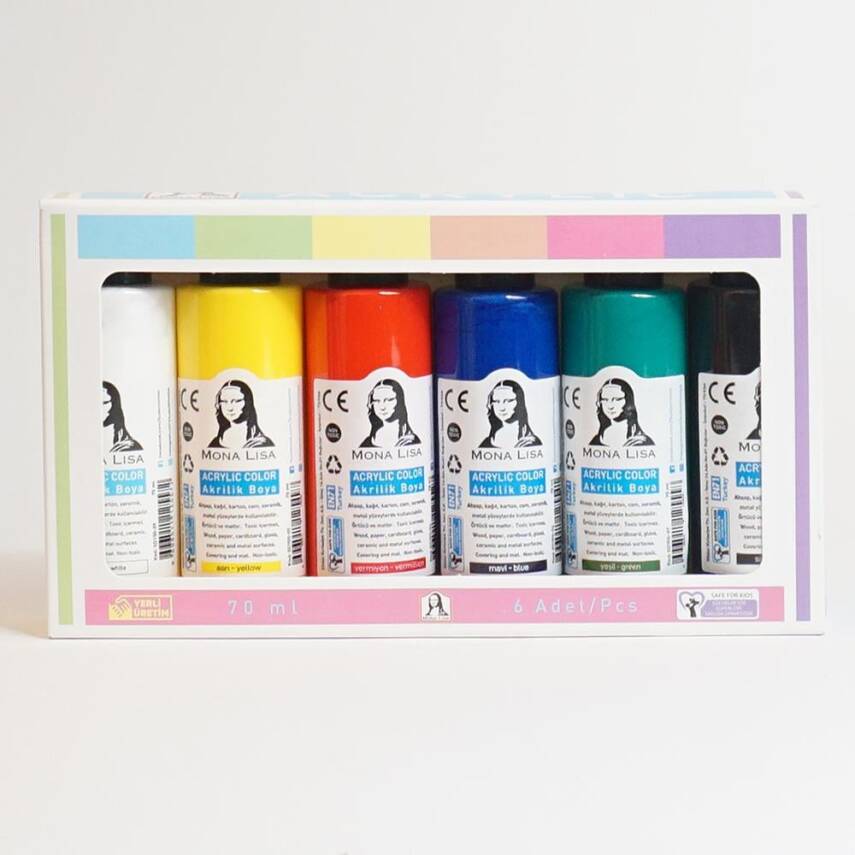 Südor Monalisa Akrilik Boya 6X70ml Şişe Set - 2
