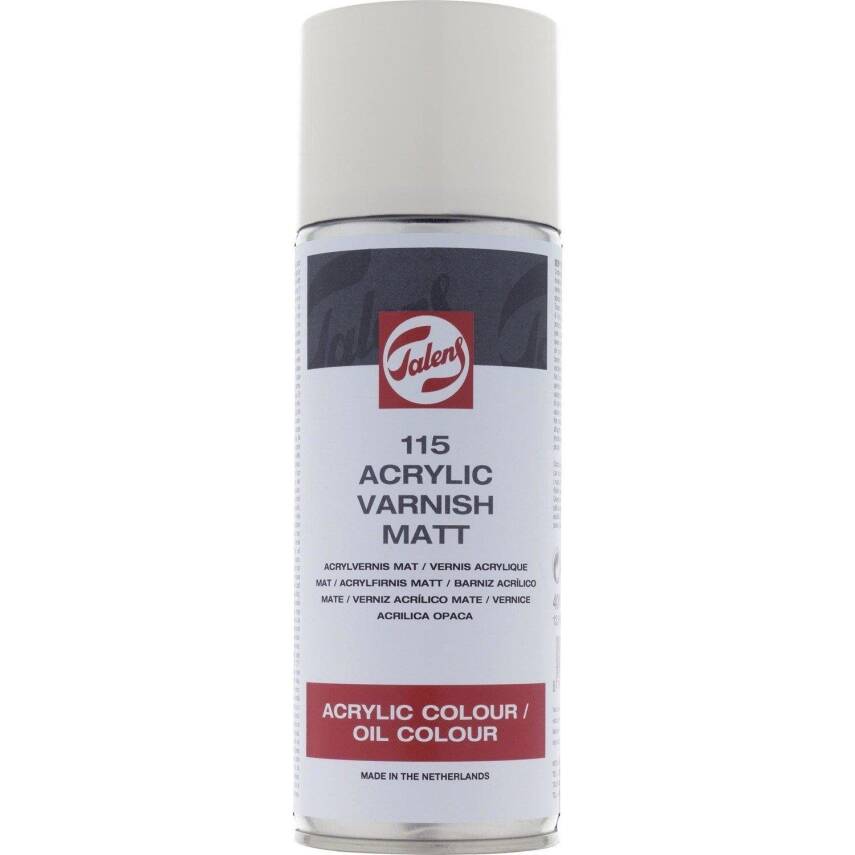 Talens Acrylic and Oil Varnish Matt 115 Acrylic and Oil Paint Varnish Matt 400ml Spray - 1