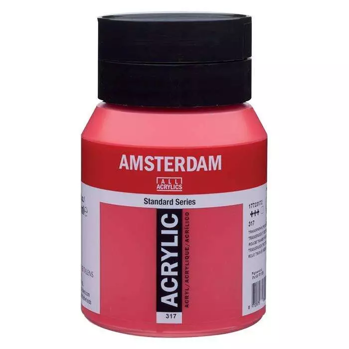 Talens Amsterdam Acrylic Paint 500 ml 317 Transparent Red - 1
