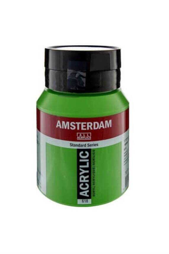 Talens Amsterdam Acrylic Paint 500 ml 618 Permanent Green - 1