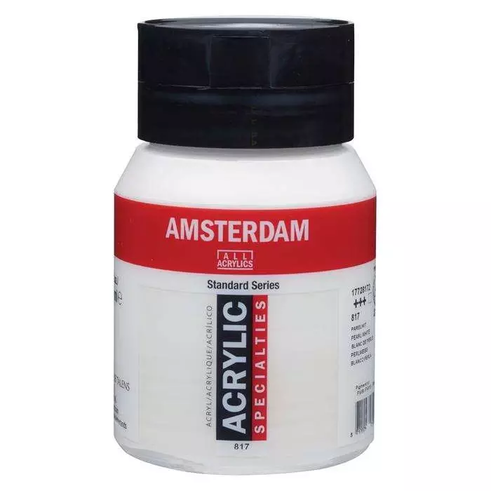 Talens Amsterdam Acrylic Paint 500 ml 817 Pearl White - 1