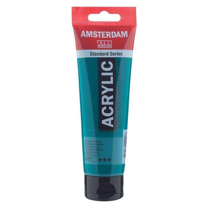 Talens Amsterdam Standard Acrylic Paint 120 ml 675 Phthalo Green - 1