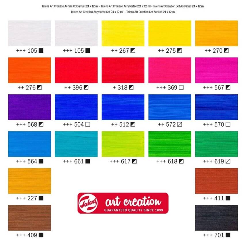 Talens Artcreation (Plastik Tüp) Akrilik Boya Seti 24X12 ml - 4