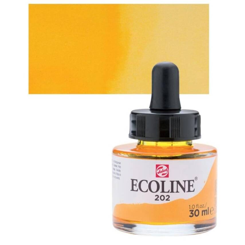 Talens Ecoline Liquid Watercolour 30 ml 202 Deep Yellow - 2