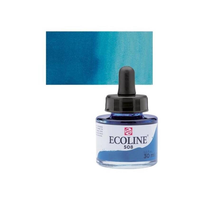 Talens Ecoline Liquid Watercolour 30 ml 508 Prussian Blue - 2