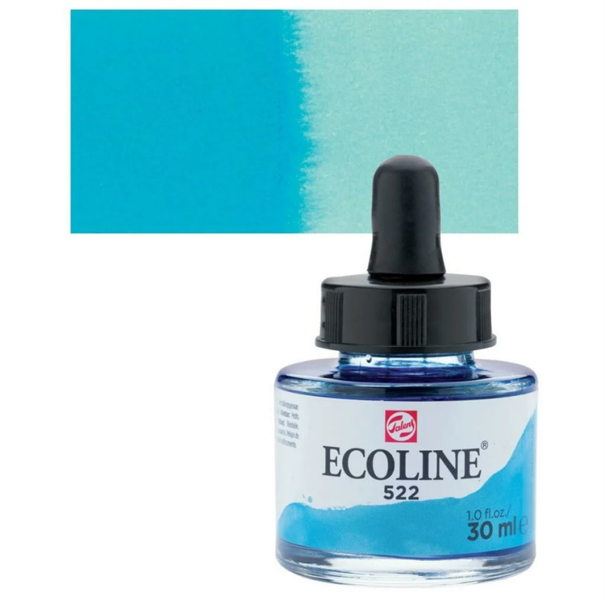 Talens Ecoline Liquid Watercolour 30 ml 522 Turquoise Blue - 2