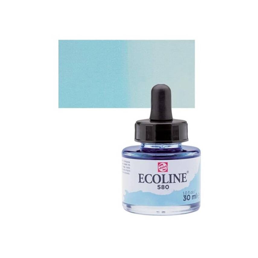 Talens Ecoline Liquid Watercolour 30 ml 580 Pastel Blue - 2