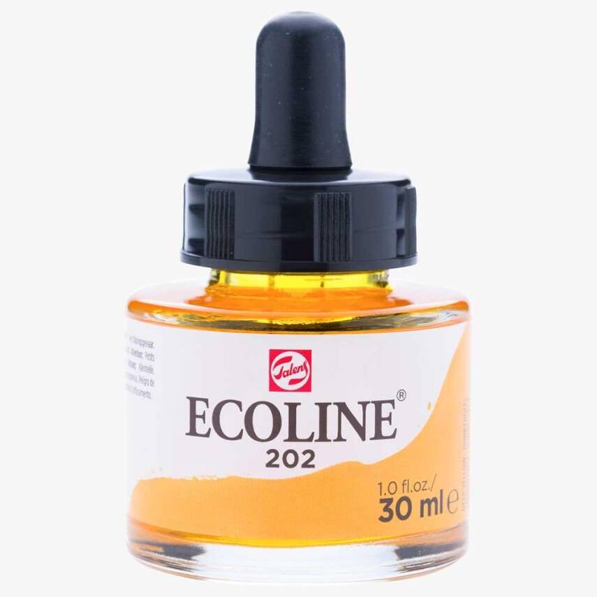 Talens Ecoline Sıvı Sulu Boya 30 ml 202 Deep Yellow - 1