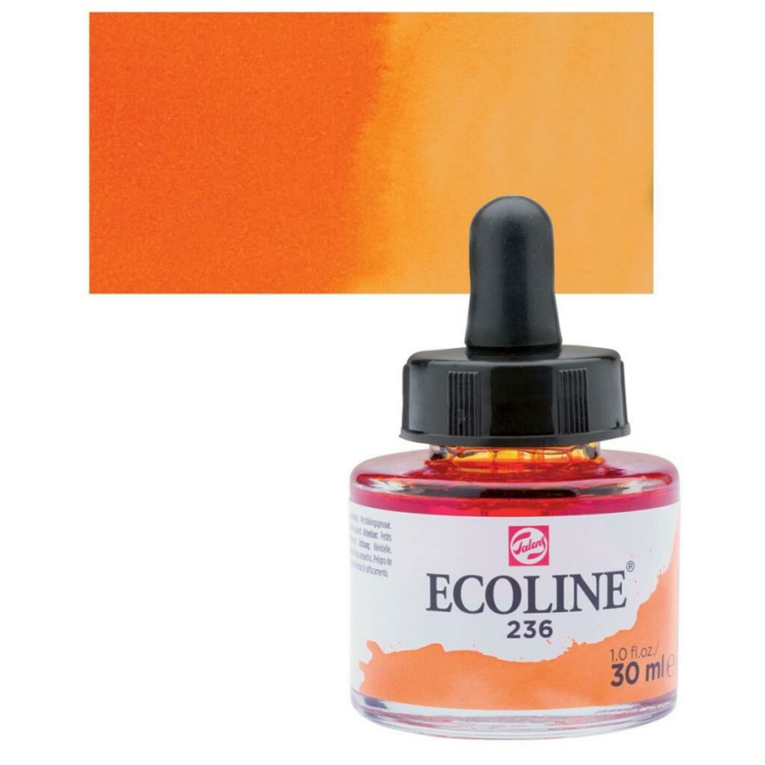 Talens Ecoline Sıvı Sulu Boya 30 ml 237 Deep Orange - 2
