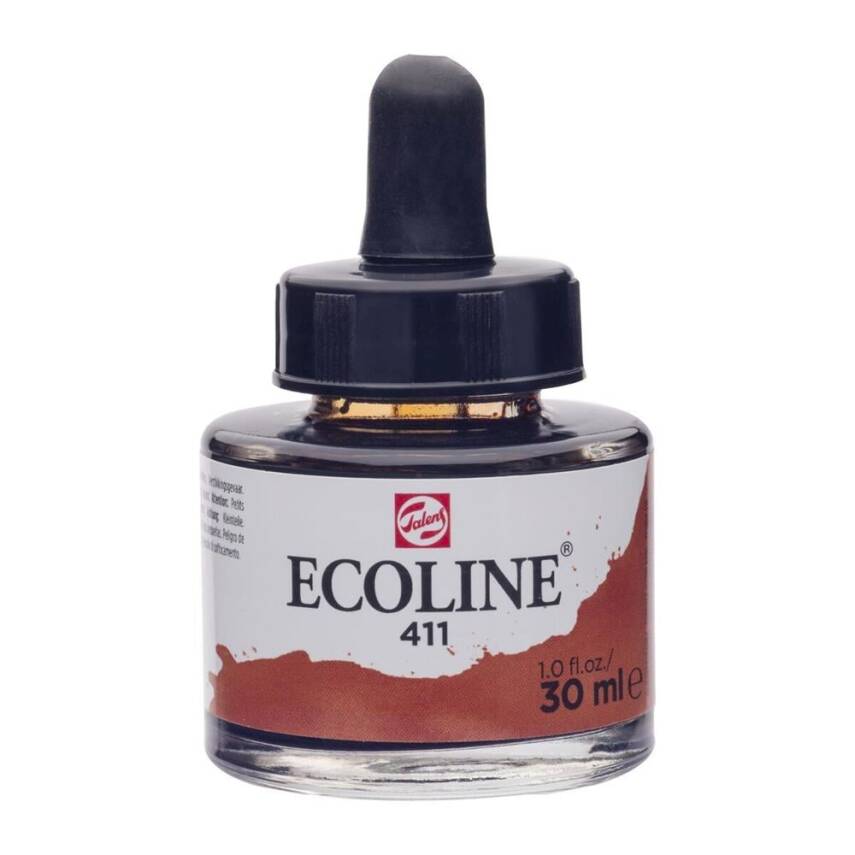 Talens Ecoline Sıvı Sulu Boya 30 ml 411 Burnt Sienna - 1
