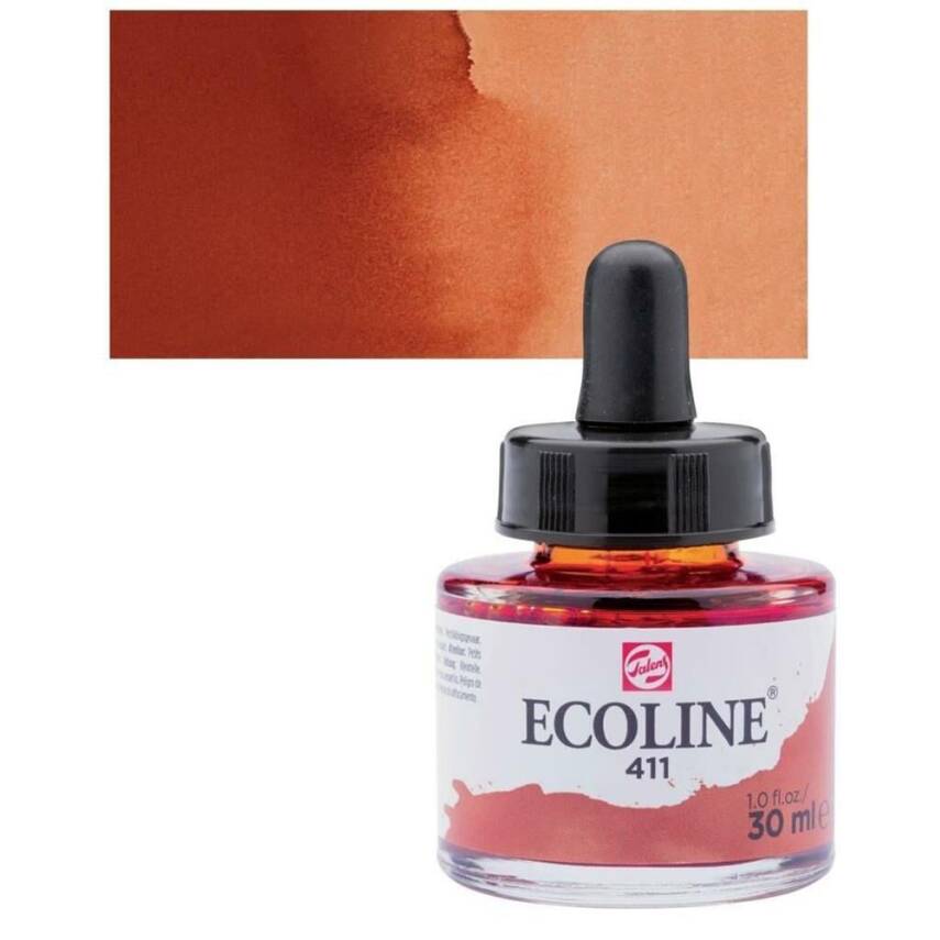 Talens Ecoline Sıvı Sulu Boya 30 ml 411 Burnt Sienna - 2