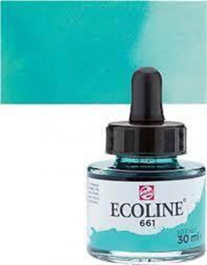 Talens Ecoline Sıvı Sulu Boya 30 ml 661 Turqoise Green - 2
