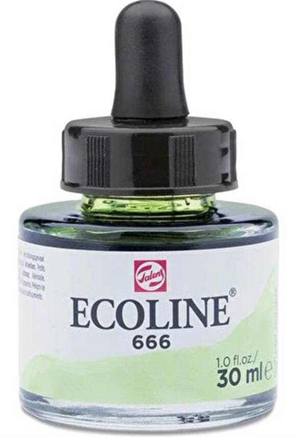 Talens Ecoline Sıvı Sulu Boya 30 ml 666 Pastel Green - 1
