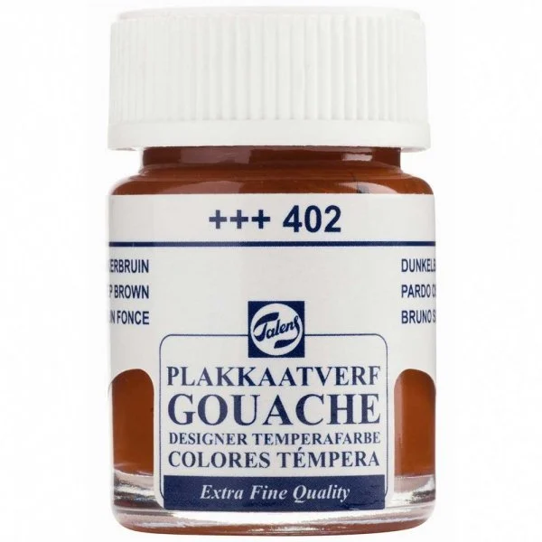 Talens Gouache Paint 16 ml 402 Deep Brown - 1