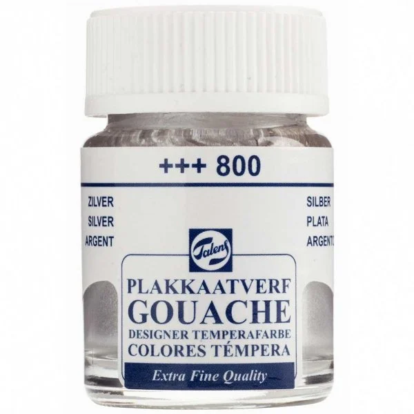 Talens Gouache Paint 16 ml 800 Silver (Metallic) - 1