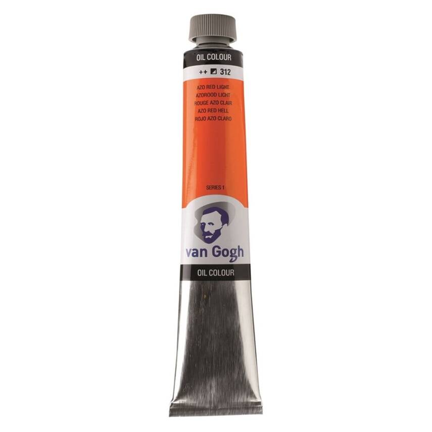 Talens Van Gogh Oil Paint 200 ml 312 Azo Red Light - 2