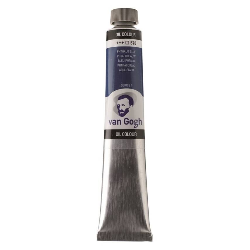 Talens Van Gogh Oil Paint 200 ml 570 Phthalo Blue - 2
