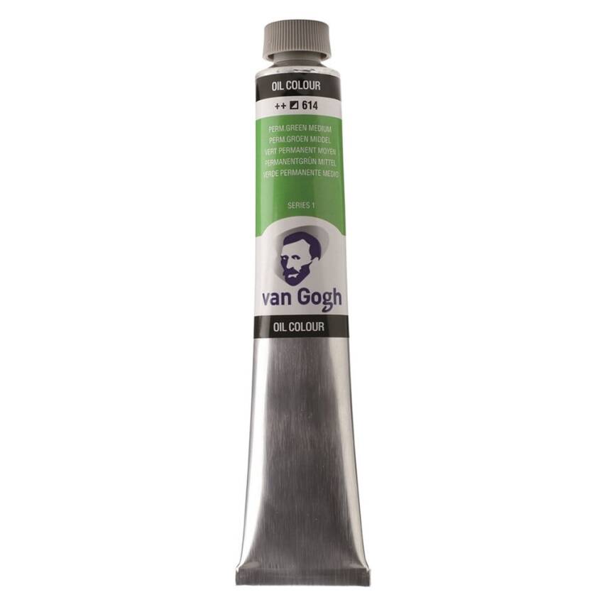 Talens Van Gogh Oil Paint 200 ml 614 Permanent Green Medium - 1