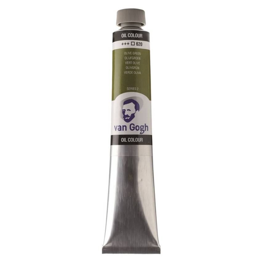 Talens Van Gogh Oil Paint 200 ml 620 Permanent Olive Green - 2