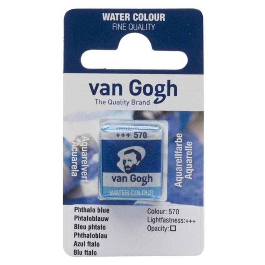 Talens Van Gogh Suluboya Tablet 570 Phthalo Blue - 2