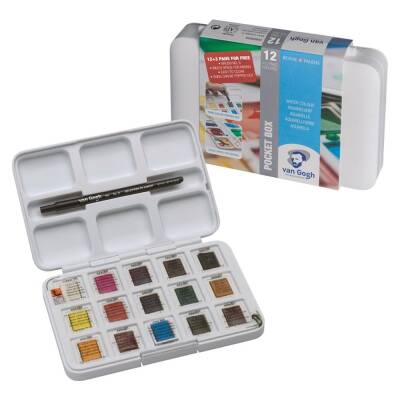 Talens Van Gogh Watercolor 12+3 Color Set - 2