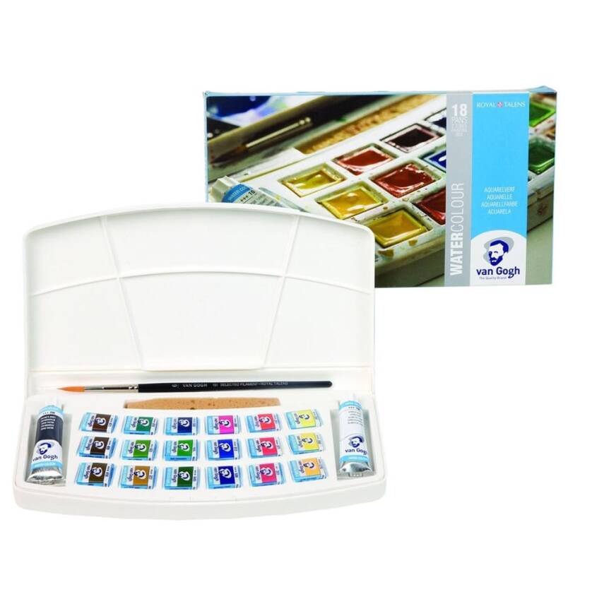 Talens Van Gogh Watercolor Set of 18 - 1
