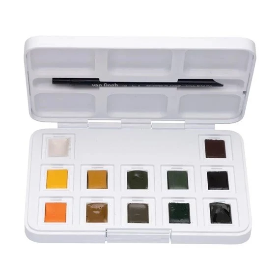 Talens Van Gogh Watercolor Shades of Nature 12 Color Set - 3