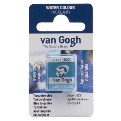 Talens Van Gogh Watercolor Tablet 522 Turquoise Blue