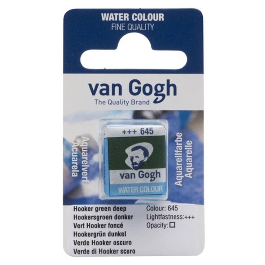 Talens Van Gogh Watercolor Tablet 645 Hooker Green Deep - 2