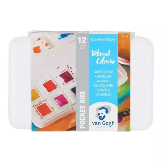 Talens Van Gogh Watercolor Vibrant Colors 12 Color Set - 1
