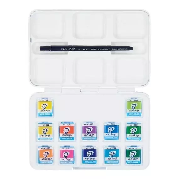 Talens Van Gogh Watercolor Vibrant Colors 12 Color Set - 2