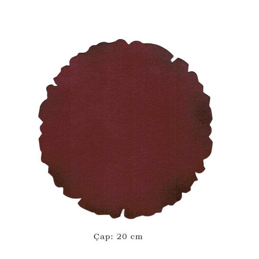 Tezhip ve Minyatür Kağıdı Bordo, Muhallebi (Nişasta) Aharlı Yuvarlak 20 cm - 1