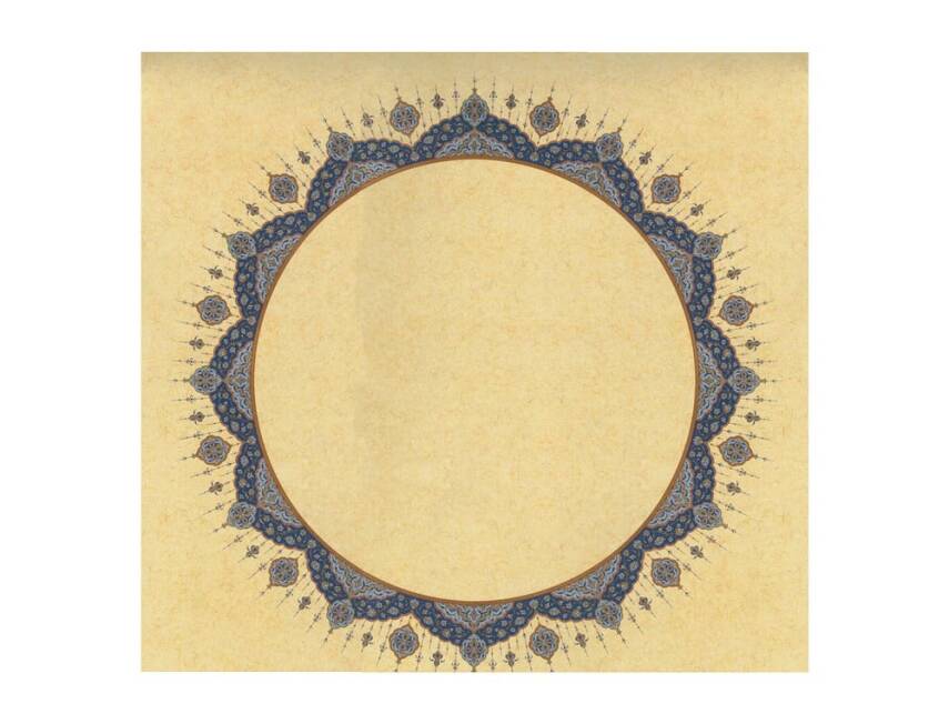 Tezhipli Tıpkıbasım Meşk Kağıdı Yuvarlak 32x32 cm No:25 - 1