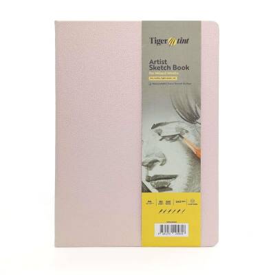 Tigertint Hard Cover Sketchbook 140 g A4 80 Sheets Powder Pink - 1