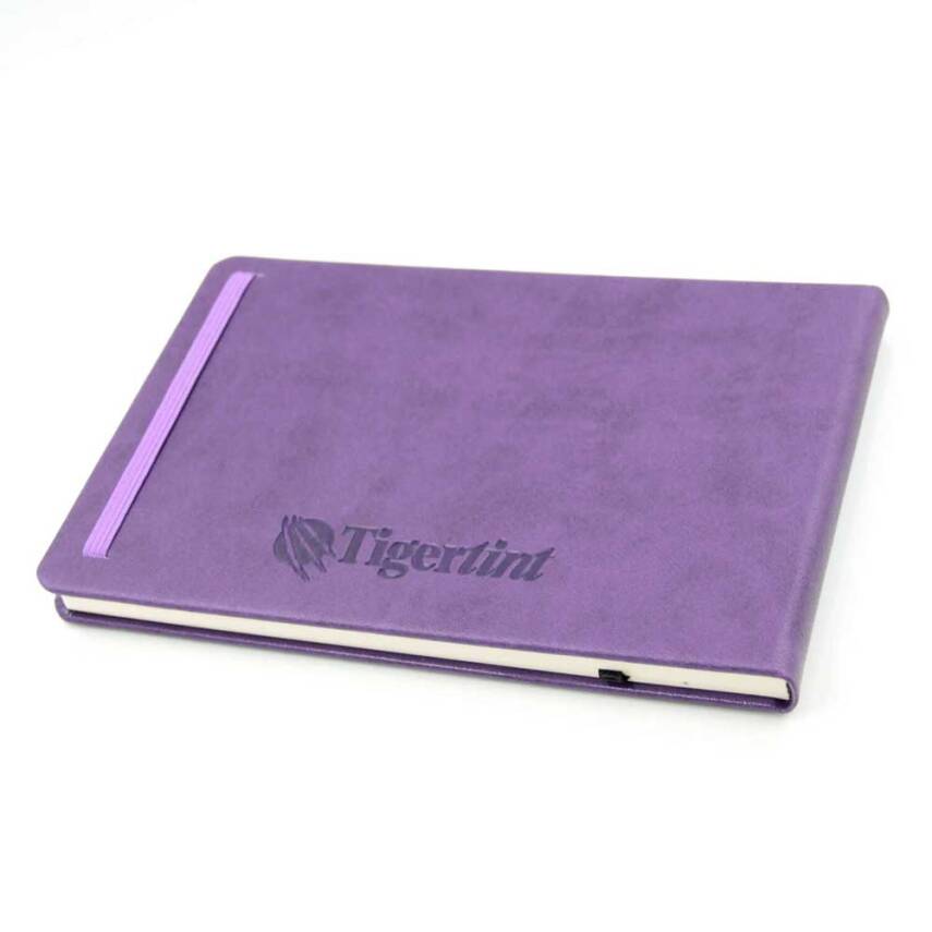 Tigertint Hard Cover Sketchbook 140 g Horizontal A5 80 Sheets Purple - 2